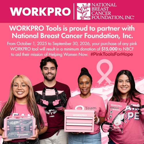 WORKPRO Rechargeable Neck Light, 3 Brightness Hands-Free Neck Work Light | Hands-Free Lighting, Bendable Silicone Arm, Neck Reading Light, for Mechanics, Camping, DIY Projects, Crafting, Pink Ribbon - color: Pink