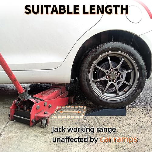 OULEME Low Profile Car Service Ramp with Anti-Slip Pads, 4 Pack for Oil Changes and Lift Vehicle Maintenance, Low-Chassis Racing Sports Car Tire Ramps for Jack Support - size: L17" (4 Pack)