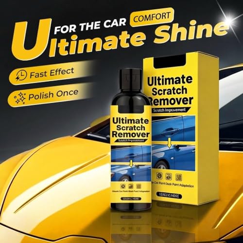 Car Scratch Remover, 3.53 Fl Oz Car Paint Repair Paste, Car Paint Polishing Compound, Quick Fix for Deep Scratches, Universal Scratch Removal Wax with Sponge, Works for All Vehicle Paint Colors (1)