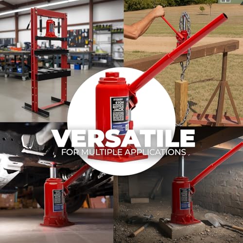 XtremepowerUS 6-Ton (12,000 Lbs) Hydraulic Lifting Car Jack with Pump Handle, Fit Use for Cars Automotive Sedans, Red - size: 6 Ton