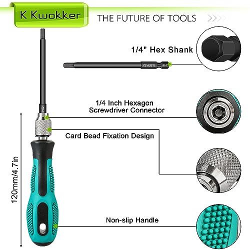 1/4" Hex Head Allen Wrench Drill Bits Long 100MM + Quick Change Bit Driver, Metric 1.5MM to 12MM Magnetic Tips Hex Key Drill Bit Set, 3.94" Screwdriver Socket Bit Set, S2 Steel, New Version - style: Set 8: Metric + Quick Release Bit Holder