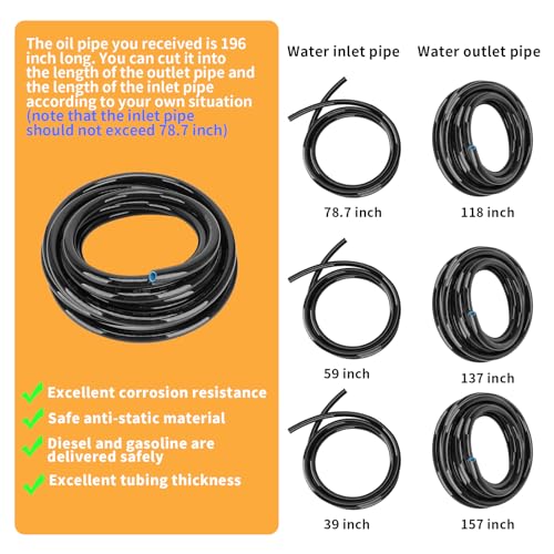 12 V Fuel Gasoline Transfer Pump Kit | Transfers Up to 125 Gallons of Gasoline Diesel Or Water per hour,Great for Vehicles, Boats, Equipment(No temperature at work） - color: 2 kit-gold