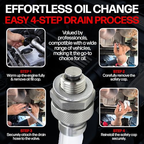 Votex - Made in USA - 1/2 X 20 Quick Easy Valve Oil Drain Plug fits Buick, Cadillac, Chevrolet, Chrysler, Dodge, Ford, GMC, Jeep, Oldsmobile, Plymouth, Pontiac - Stainless Steel- Part Number SMQDP004 - size: 1/2X20" Valve Drain Plug