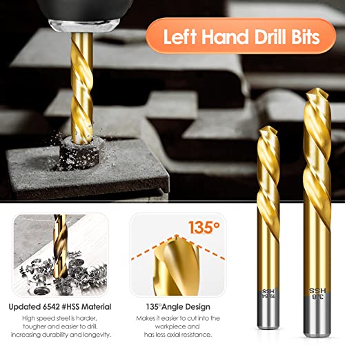 29PCS Screw&Bolt Extractor Set and Left Drill Bit Kit, Easy Out Broken Lug Nut Extraction Socket Set for Damaged, Frozen,Studs,Rusted, Rounded-Off Bolts, Nuts & Screws - color: 29pcs