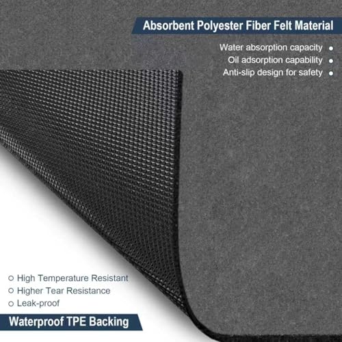 Garage Floor Mat for Under Golf Cart,7'4''X8'4'' Oil Spill Garage Mats | Non-Slip Backing,Absorbent,Contain Liquid,Waterproof,Protect Driveway Garage Surface,Washable Reusable,ATV/Motorcycle Parking - size: Garage Floor Mat 7'4'' x 8'4''-1PK