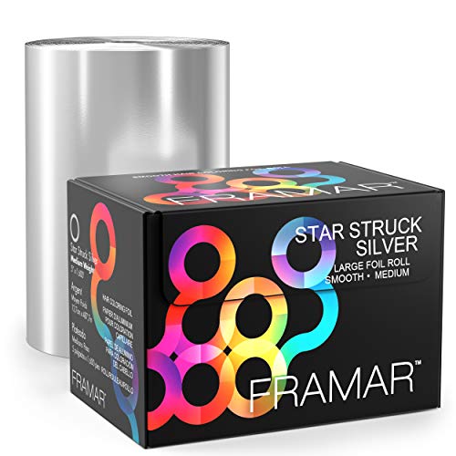 FRAMAR Large Silver Hair Foil – Hair Foils For Highlighting Long Hair, Salon Foil For Hair Highlighting, Salon Foils For Hair, Customizable Length, Smooth – 1600 ft