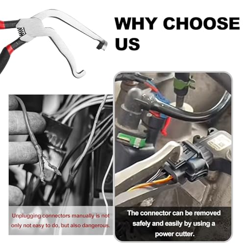 Electrical Disconnect Pliers 37980, Electrical Connector Separator 13120, 8in Automotive Tools Electrical Connector Pliers, Automotive Tools for Push Tab Style Plugs (2-Piece Set) - style: streat