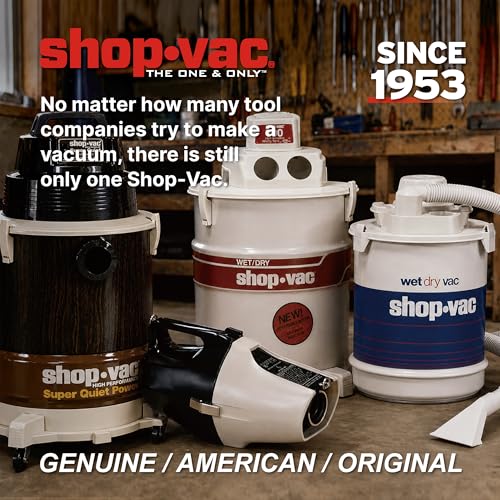 Shop-Vac 5 Gal 5.5 HP Wet/Dry Vacuum, Wall Mount, 9522236 | 25ft Long Reach (18ft Hose+7ft), 14 Attachments & Accessories, Compact & Portable, Ideal for Garage, Car, Workshop & Jobsite - size: 5 gallon