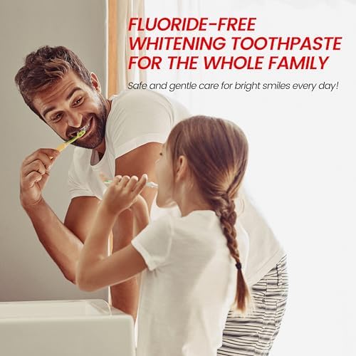 SP-6 Probiotic Whitening Toothpaste - Enhanced Formula with 6 Probiotics for Teeth Whitening and Gum Health - Enamel-Safe, Fluoride-Free, Fresh Mint Flavor, 4.6oz (2)