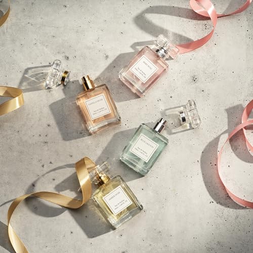 Christmas Gifts for Women, Perfume for Women, Women's Perfume Gift Set - 4pc Sampler With Vanilla Musk, Amber Noir, Blue Lagoon & Mary Rose Fragrances - Large Bottle of Floral Parfum Made in France