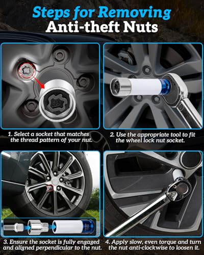 530 Wheel Lock Key for Volkswagen Wheel Lock Key | Compatible With VW VAG Volkswagen, Anti Theft Wheel Socket, Quick Removal Of Locking Lug Nuts - style: 530 compatible with vw wheel lock key