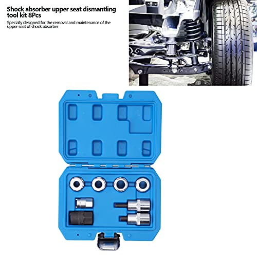 Strut Nut Socket Set 8PCS Steel Alloy Suspension Socket Kit for Shock Absorber Removal and Disassembly Perfect for Auto Repair Shops and Personal Car Maintenance