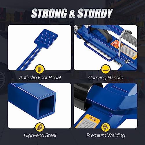 TUFFIOM Car Wheel Dolly Jack Set of 2, Mechanical 1500-lbs Car Skates, 12'' Wheel Vehicle Positioning Jack, Heavy Duty Rollers with Ratcheting Foot Pedal for Tire Auto Repair Moving, Blue - color: Blue, Set of 2