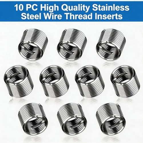 M14 X 1.5 Thread Repair Kit, Metric Helicoil Kit with HSS Drill Bit, 10PC Wire Thread Inserts - size: M14 x 1.5mm