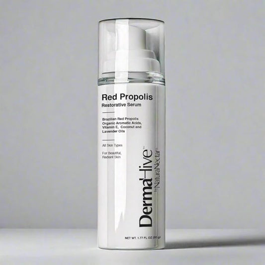DermaHive - Red Propolis Restorative Serum with Vitamin E, Antioxidants & Lavender Oil, Anti Aging Face Serum for Women & Men, Antioxidant, Skin Repair, Glowing Skin, Scar Removal, Airless Pump - 50g