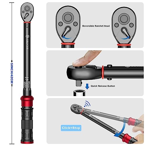 SUERCUP 1/4" 3/8" 1/2" Torque Wrench - 20-240In.Lb, 5-45Ft.Lb, 10-170Ft.Lb - size: 1/4"&3/8"&1/2" 20-240In.Lb&5-45Ft.Lb&10-170Ft.Lb