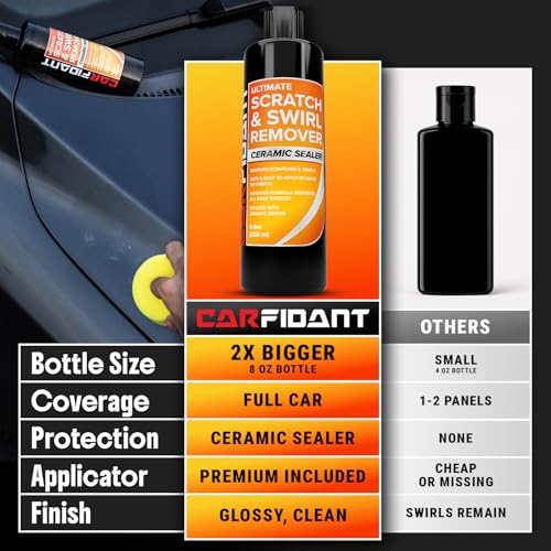 Carfidant Scratch & Swirl Remover - Polishing, Rubbing & Buffing Compound for Car Paint Repair - Restores Shine & Enhances Gloss, 16.9 fl oz - style: Scratch Remover 16oz