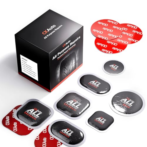 CKAuto 100 pcs All Purpose Round Tire Patches Heavy Duty Assortment | Multi-Purpose Tire Patch Kit for Inner Tubes & Tubeless Tires, Tight Vulcanized Seal Fits Cars Trucks Motorcycles Bikes - size: Mix 100pcs