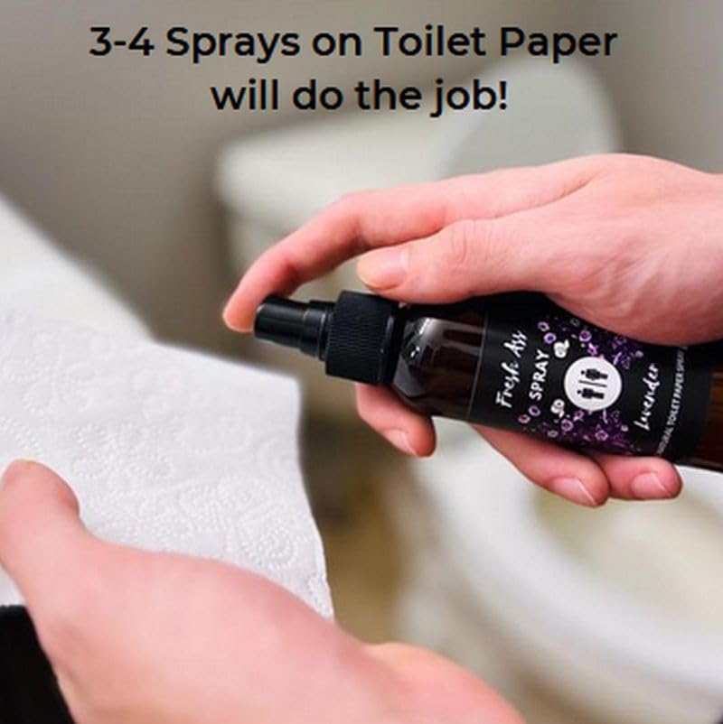 Toilet Paper Spray for Wiping -Natural Lavender 4 oz - After You Go Spray- Natural Ingredients