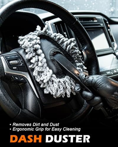 20Pcs Windshield Cleaner Tool - Car Interior Detailing Brush Kit with 200g Cleaning Gel, Microfiber Car Wash Mitt, Dash Duster & 2-Sided Scrubber, All-in-One Inside Car Cleaning Supplies Tool - size: 20PCS