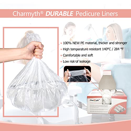 Pedi Guard Bath Liners 100 Count Disposable Pedicure Liners, Spa Footsie Clear Pedi Guard Bath Liners for Foot Bath Spa Massage Thick Elastic