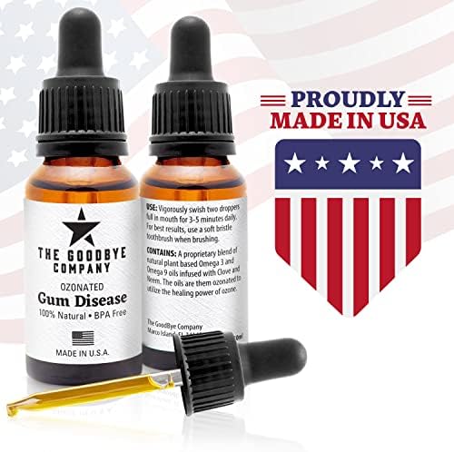 Ozonated Gum Disease Treatment - Effective and Natural Home Remedy for Treating Oral Gum Disease and Gingivitis - 100% Pure Neem and Clove Essential Oils for Complete Oral Health 15ML