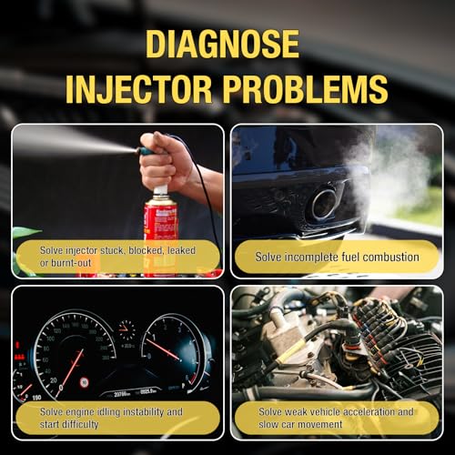ALLOSUN Fuel Injector Cleaner Tester & Adapter DIY Cleaning Tool Kit Set (Fuel Injector Tester) - color: Fuel Injector Tester