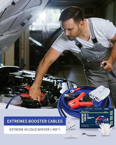 SAFEMATE 0 Gauge 30FT Heavy Duty Jumper Cables for Diesel Trucks, Pickup & SUV – 1000A Booster Cable with Quick Connect Plug, Tangle-Free, Carry Bag – 12V/24V - size: 0 Gauge - 30 Feet