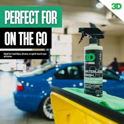 3D Waterless Car Wash - Easy Spray Waterless Detailing Spray - No Soap or Water Needed - Great on Cars, RVs, Motorcycles & Boats 16oz. - size: 16 Ounce (Pack of 1)