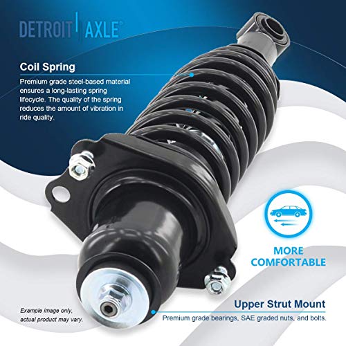 Detroit Axle - 2 Rear Struts for 2003-2008 Toyota Corolla Matrix Pontiac Vibe Complete Strut with Coil Spring 2004 2005 2006 2007 Replacement Quick Install Ready Struts Shocks Assembly - size: 171373L_171373R-DA/PAIR