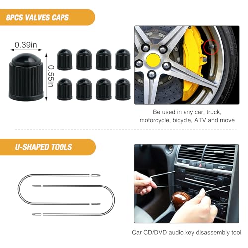 GOOACC 330Pcs Trim Removal Tool, Auto Push Pin Bumper Retainer Clip Set Fastener Terminal Remover Tool Adhesive Cable Clips Kit Car Panel Radio Removal Auto Clip Pliers, Yellow - color: Yellow