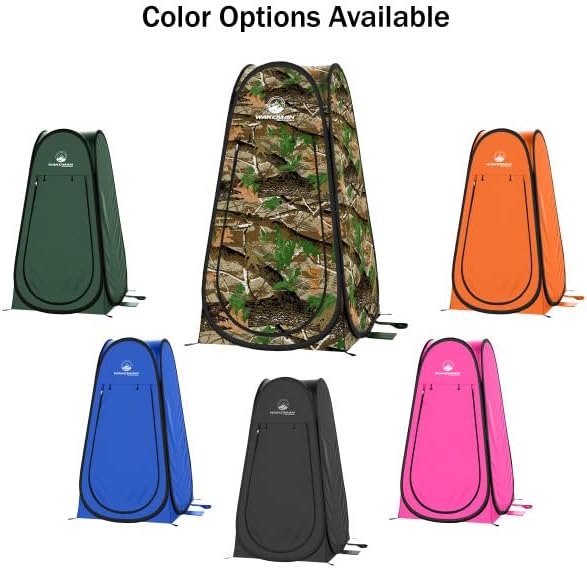 Pop Up Pod - Privacy Shower Tent, Dressing Room, or Portable Toilet Stall with Carry Bag for Camping, Beach, or Tailgate by Wakeman Outdoors
