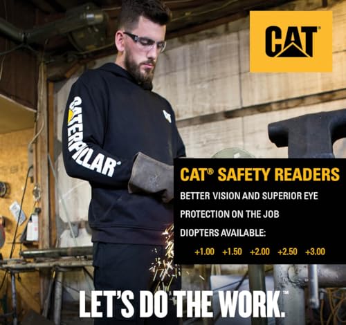 CAT TRACK Safety Glasses with Bifocal Readers, Clear or Smoke Lens, Anti-Fog, +1.0, +1.5, +2.0, +2.5, +3.0 Diopters - color: Clear, size: +2.5 Diopter