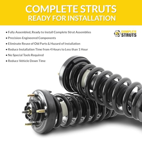 COMPLETESTRUTS - Front Quick Complete Strut Assemblies with Coil Springs Replacement for 1997-2004 Buick Regal - Set of 2