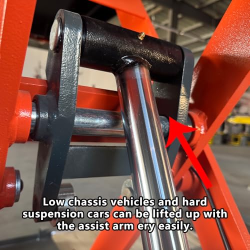 KATOOL Portable Mid Rise Car Lift 7000lbs Lifting Capacity Max. Lifting Height 39" (More Easy to Access) Adjustable Scissor Car Lift Scissor Quick Jack for Home Garage and Shop, 110V