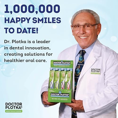 MOUTHWATCHERS Soft Flossing Toothbrushes, Value Family Pack, 4 Adult & 2 Kids, Ultra Clean Manual Toothbrush Set for Sensitive Teeth & Gums, by Dr. Plotka, Assorted Colors