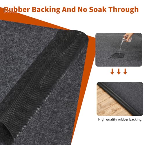 Towallmark Garage Floor Mat 7.5' x 20', Thick Premium Felt with Waterproof Backing, Heavy Duty Oil Absorbent Non-Slip Mat Protects Garage Floor for Large SUV, MPV, Pickup Truck & RV - size: 7.5' x 20'