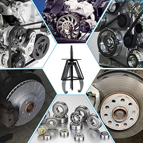 BESTOOL 3 Jaw Gear Puller, 2 Ton, for Gears, Pulleys and Flywheels | 5 Ton Pulling Capacity; 3-Jaw Design; For Removing Gears, Pulleys and Flywheels in Automotive and Mechanical Repair - size: 3 Jaw 5 Ton
