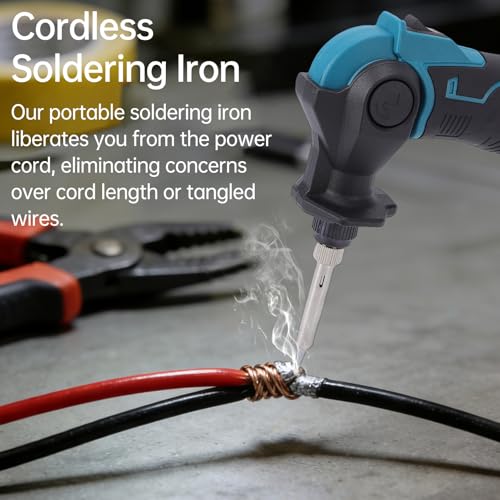 Mingzhe Portable Rechargeable Soldering Iron Efficiently Solder Electronics Automotive Wiring (Plastic)