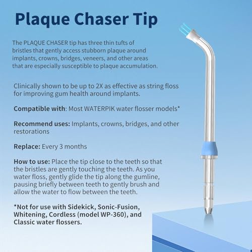 Replacement Heads for Waterpik, Replacement Picks for Water Pik Water Flosser (8 Tips Combo + Storage Case + Travel Case Bundle)