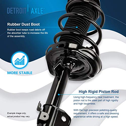 Detroit Axle - Front Struts Lower Control Arms for 2006-2014 | Honda Ridgeline, Quick Install Ready Struts Assembly Control Arms w/Ball Joint 2007 2008 2009 2010 2011 2012 2013 Replacement - size: 4CQ1201324/Big Kit