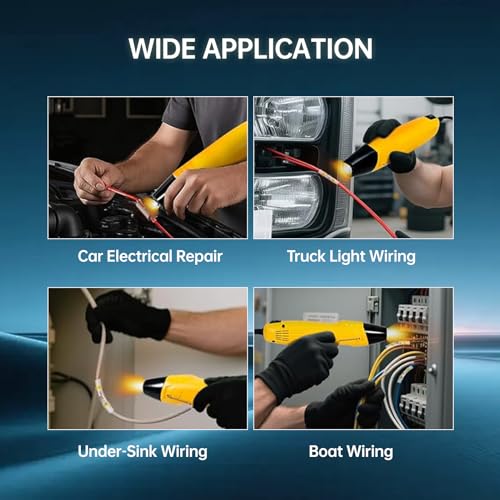 220PCS Solder Seal Wire Connectors Kit with Dual Temp Heat Gun, Heat Shrink Solder Butt Connectors Waterproof Electrical Terminals for Automotive Marine Boat RV Wiring Repair (220, Yellow) - color: YELLOW