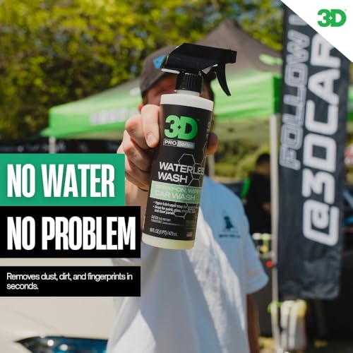 3D Waterless Car Wash - Easy Spray Waterless Detailing Spray - No Soap or Water Needed - Great on Cars, RVs, Motorcycles & Boats 16oz. - size: 16 Ounce (Pack of 1)