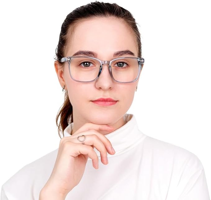 YEIN Bifocal Reading Glasses with Blue Light Blocking Lenses, Bifocal Reader for Women and Men, Vintage Square frame with Spring Hinge (+0.00/+1.50 magnification)