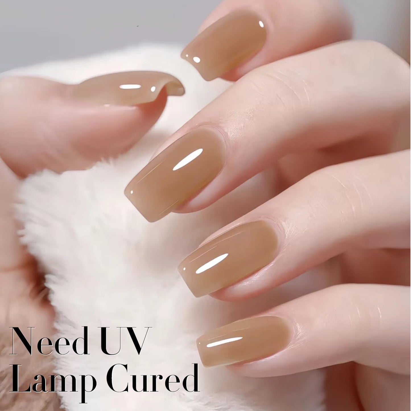 Double Rhythm 0.50 OZ Translucent Gel Polish Same Color Same Bottle Sheer Pastel Neutral Natural Milky 15 ML Jelly UV Nail Art DIY at Home (Pale Nude-A1372)