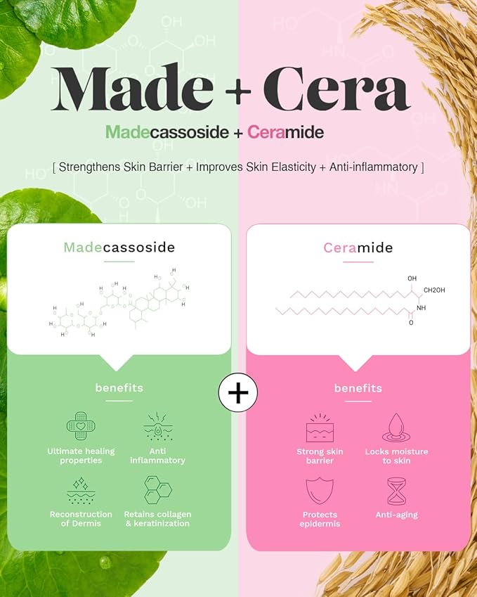 SKINRxLAB MadeCera Cream Double Essence Korean Toner 150ml (5.07fl.oz.) - Hydrating and Soothing with Milk Protein, Ceramide, Beta-Glucan - Moisturizing Strawberry Milky Toner for Irritated Skin