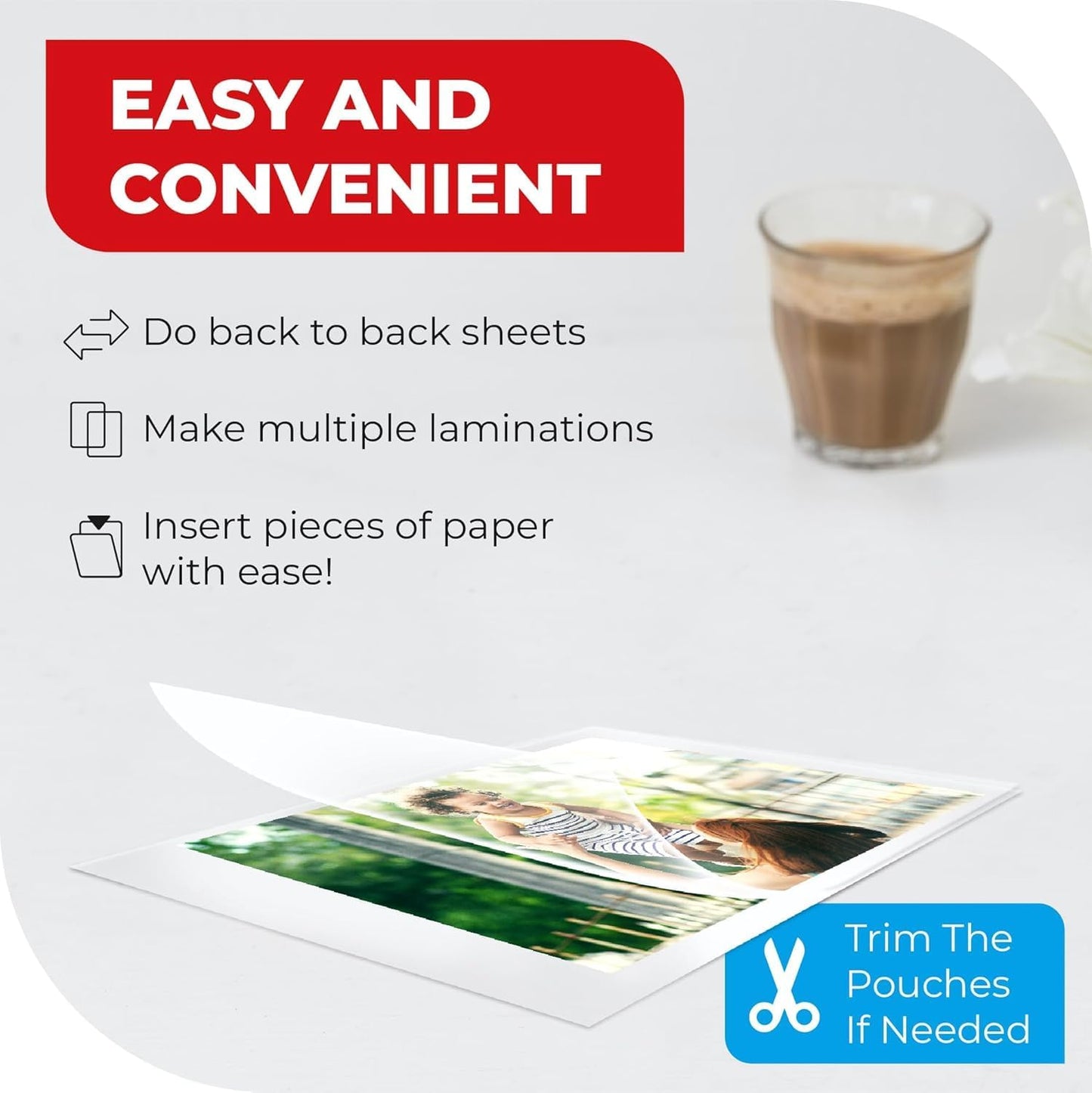 5MIL Thermal Laminating Sheets (100 Count) 11.5x17.5 inch, Dry-Erase Friendly Laminating Pouches, Compatible with Laminators, Crystal Clear Laminated Finish