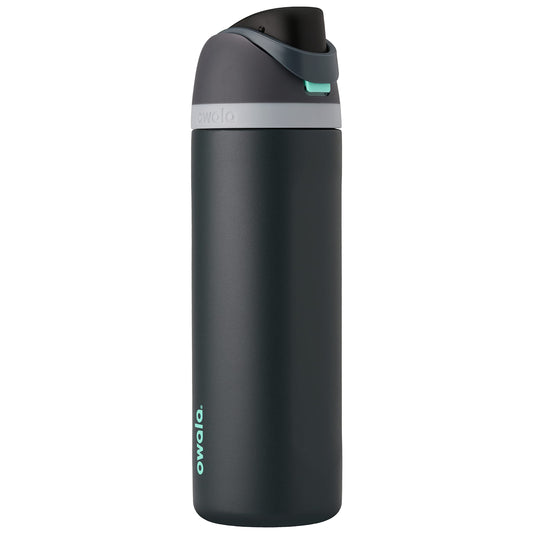 Owala FreeSip Insulated Stainless Steel Water Bottle with Straw for Sports and Travel, BPA-Free, 24oz, Foggy Tide