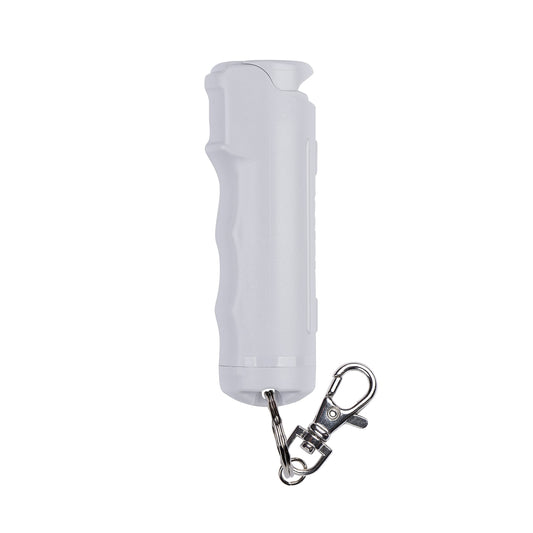SABRE Pepper Gel with Fast Flip Top, Maximum Strength OC Spray, Snap Clip for Easy Carry and Fast Access, Finger Grip for More Accurate and Faster Aim, UV Marking Dye, 0.54 fl oz, Easy to Use Safety