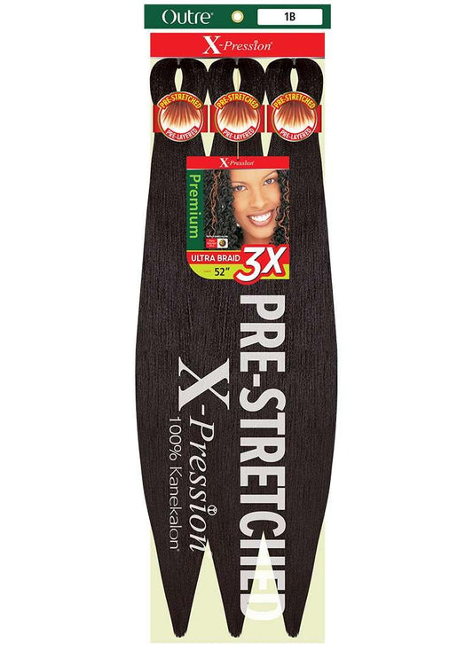 [3 PACK DEAL] Outre X-Pression Braid-Pre Stretched Braid 52" 3X 3 Packs (INDIGO)